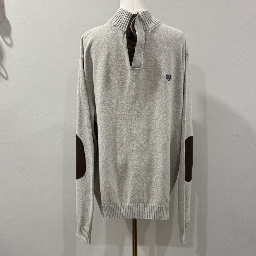 Chaps 100% Cotton Knit Sweater – XL – Elbow Patch Design